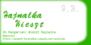 hajnalka wieszt business card